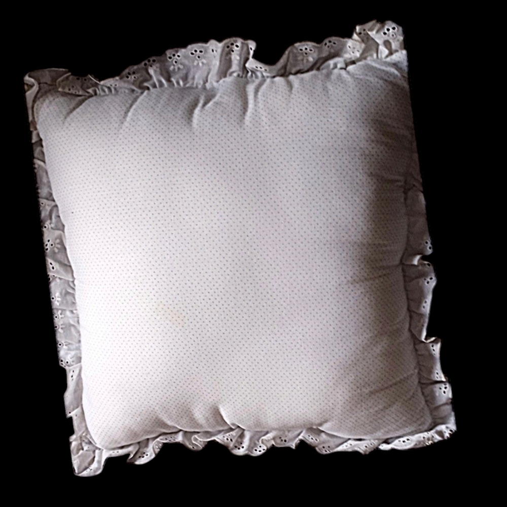 Nursery Pillow Cushion with Fluffy Sheep and Bright Sun appliques Eyelet trim - Picture 7 of 11